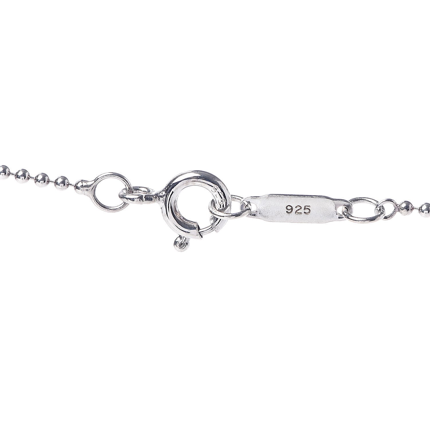 Tiffany Sterling Silver Enamel Heart Key Pendant Necklace Blue 6 of 7