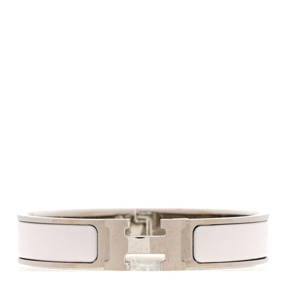 Hermes Enamel Narrow Clic Clac H Bracelet PM White 1 of 5
