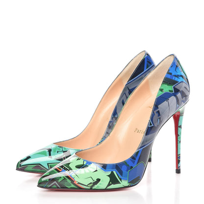 Christian Louboutin Patent Metrograf Pigalle Follies 100 Pumps 38 Taiga 3 of 8