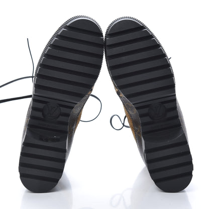 Louis Vuitton Suede Calfskin Monogram Laureate Platform Desert Boots 38 Cognac 5 of 7