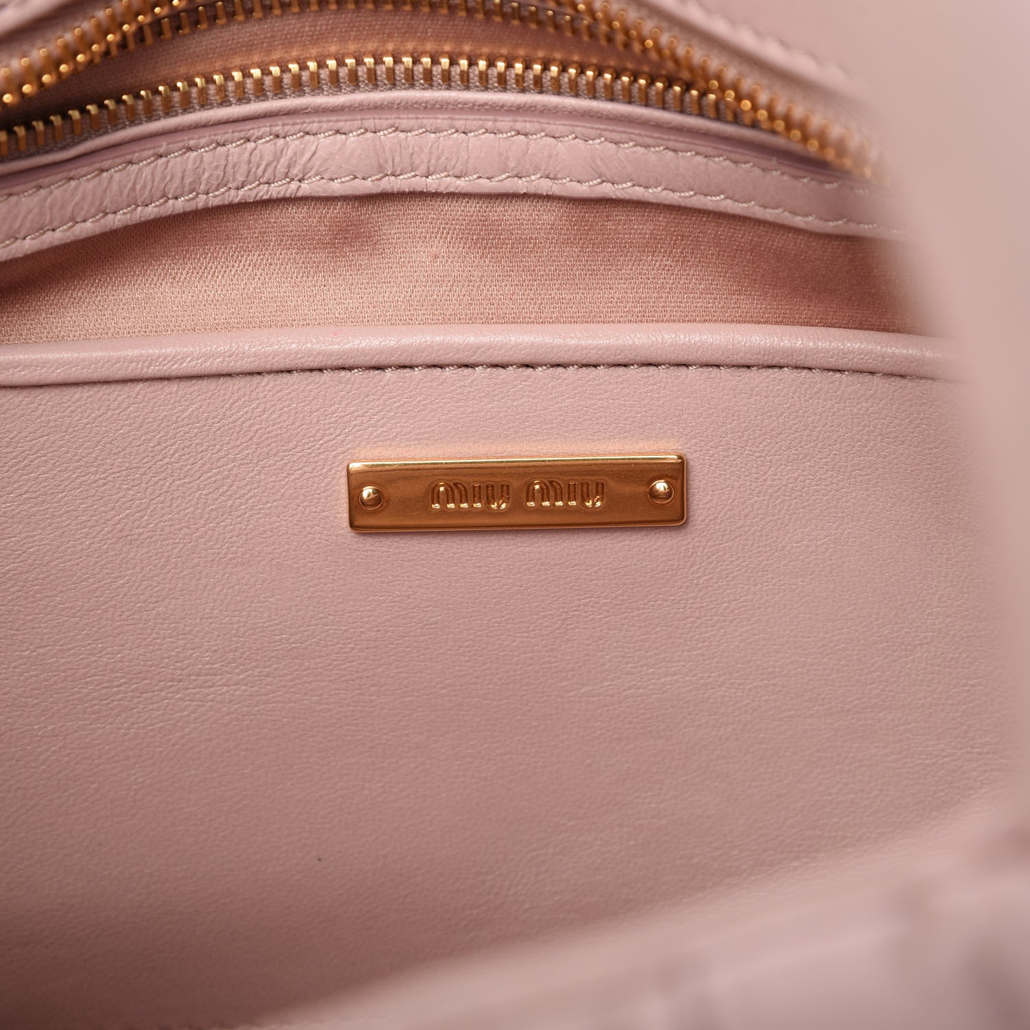 Miu Miu Nappa Matelasse Bauletto Top Handle Orchidea 8 of 10