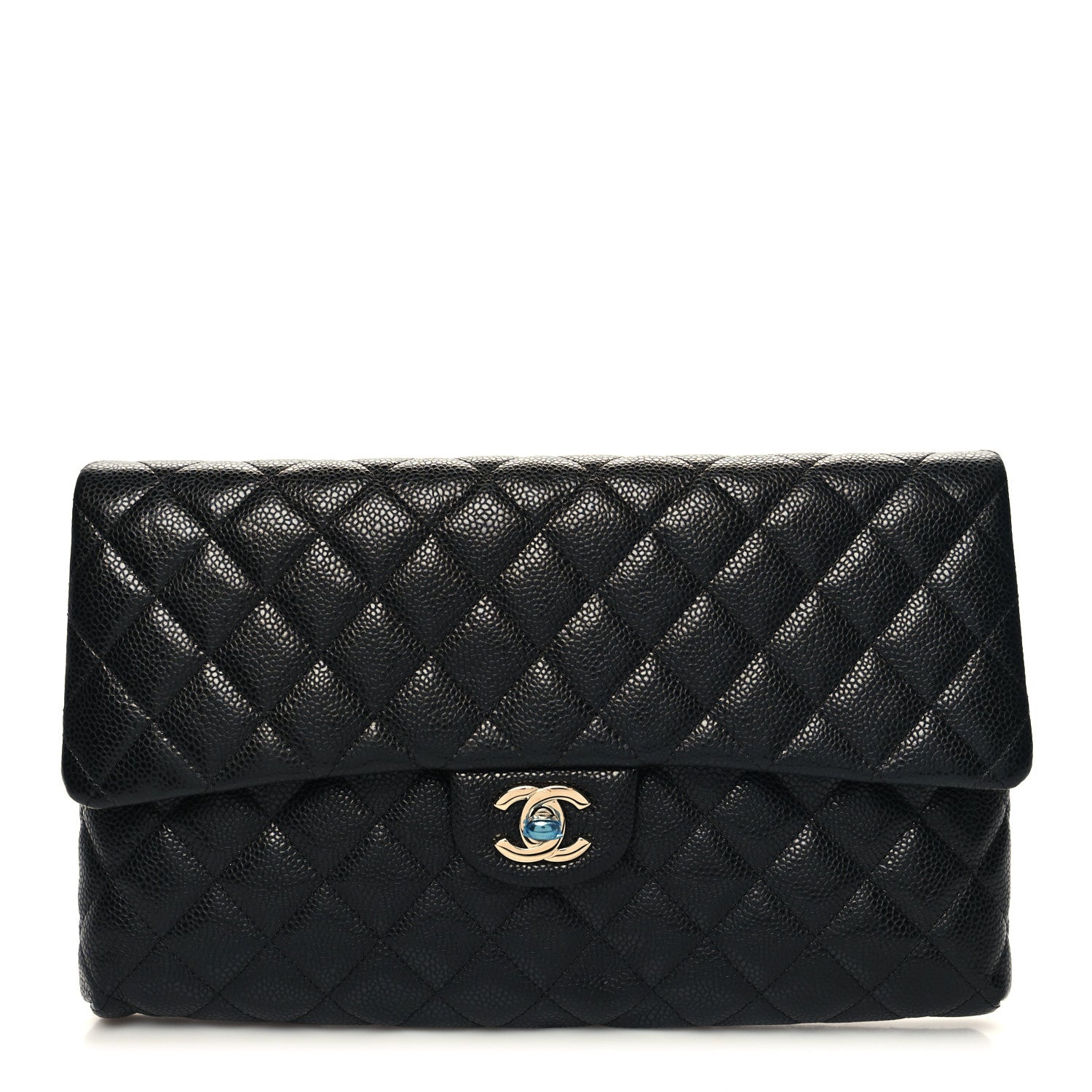 Chanel Caviar Quilted Flap Clutch Black 1 of 10