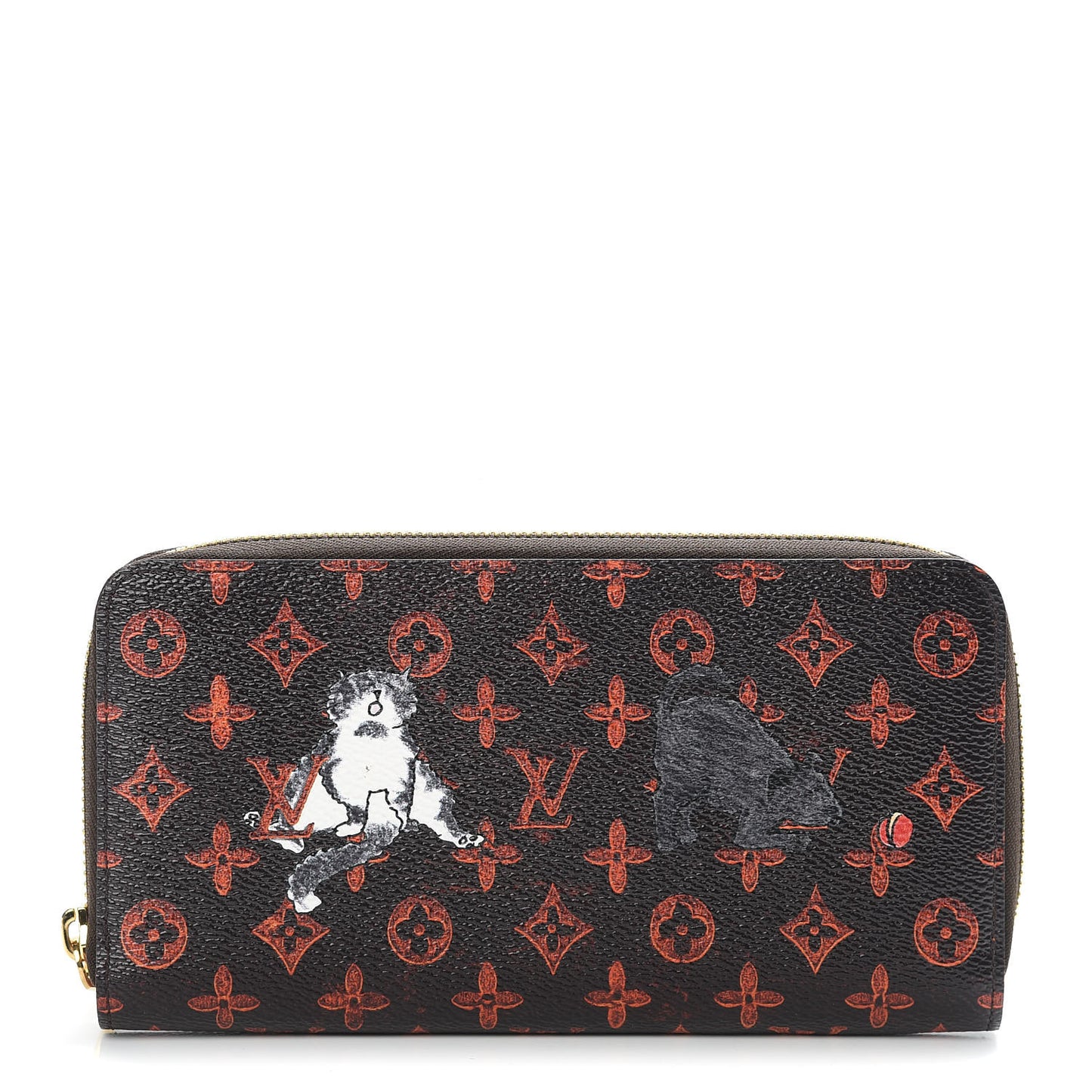 Catogram Zippy Wallet Marron