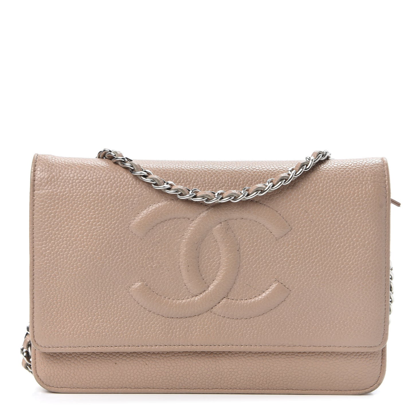 Caviar Timeless CC Wallet on Chain WOC Beige