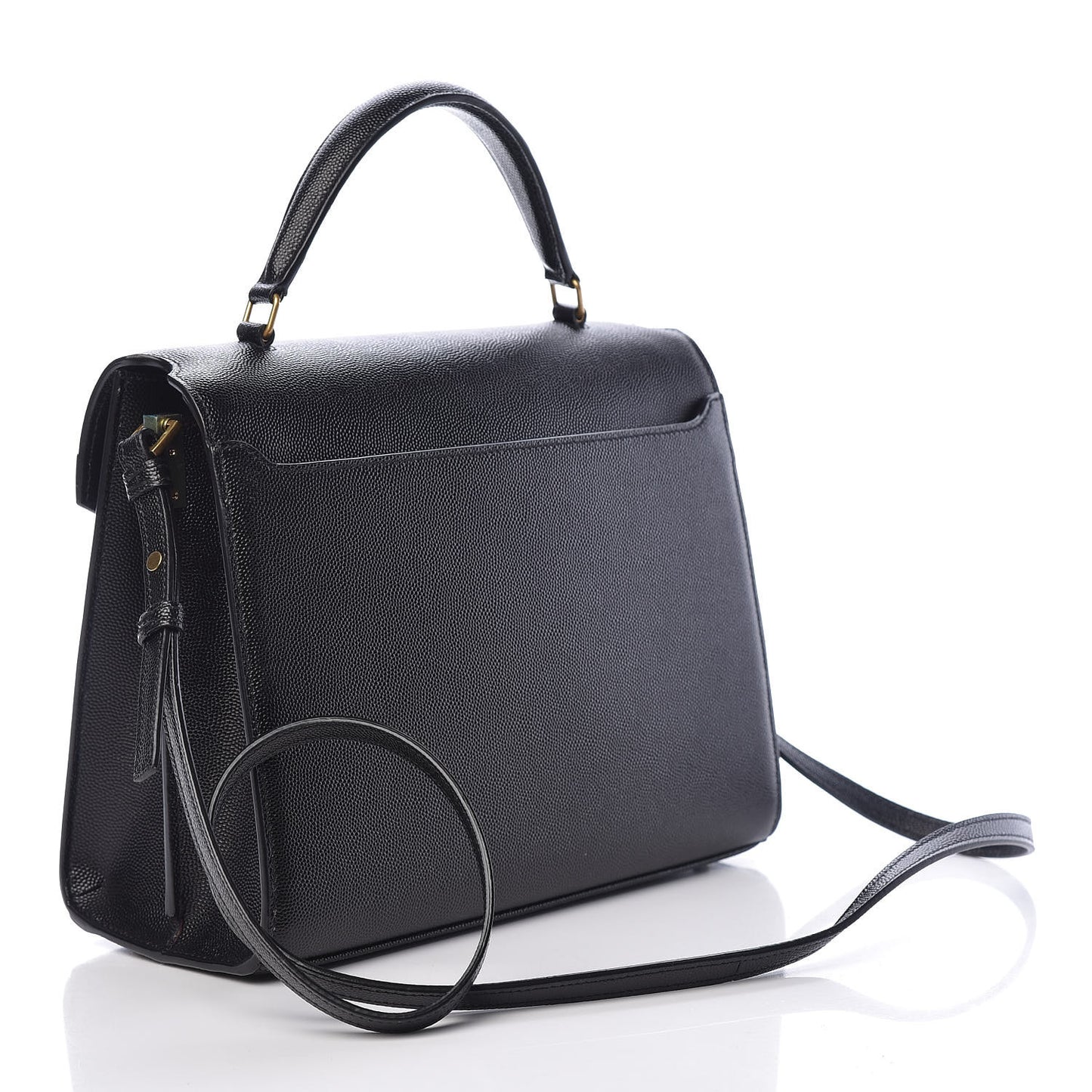 Grain de Poudre Medium Classic Monogram Cassandra Top Handle Black Rouge Legion