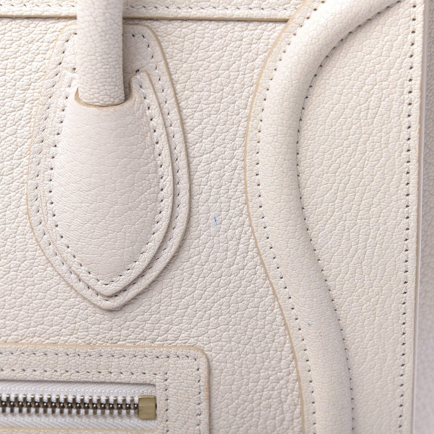 Goatskin Micro Luggage White