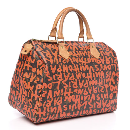 Louis Vuitton Monogram Graffiti Speedy 30 Orange 3 of 16
