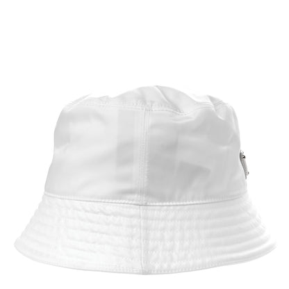 Prada Re-Nylon Metal Triangle Logo Mens Bucket Hat XL White 5 of 8
