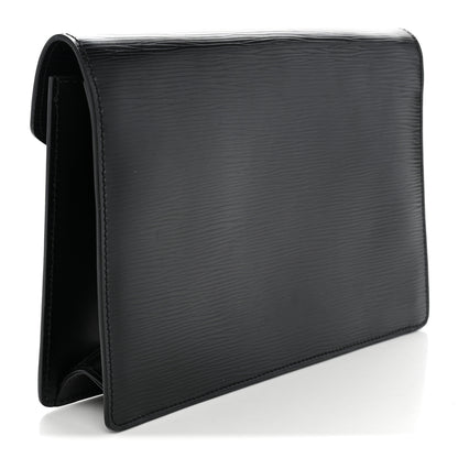 Louis Vuitton Epi Pochette Sellier Dragonne Clutch Black 3 of 8