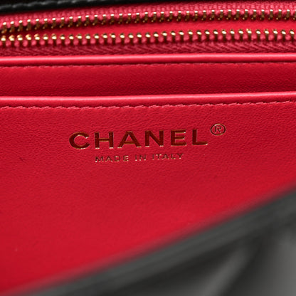 Chanel Lambskin Quilted Small Sweet Camellia Flap Black 6 of 10