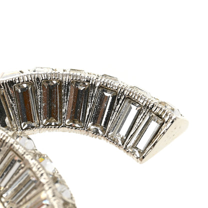 Chanel Baguette Crystal CC Brooch Silver 4 of 4