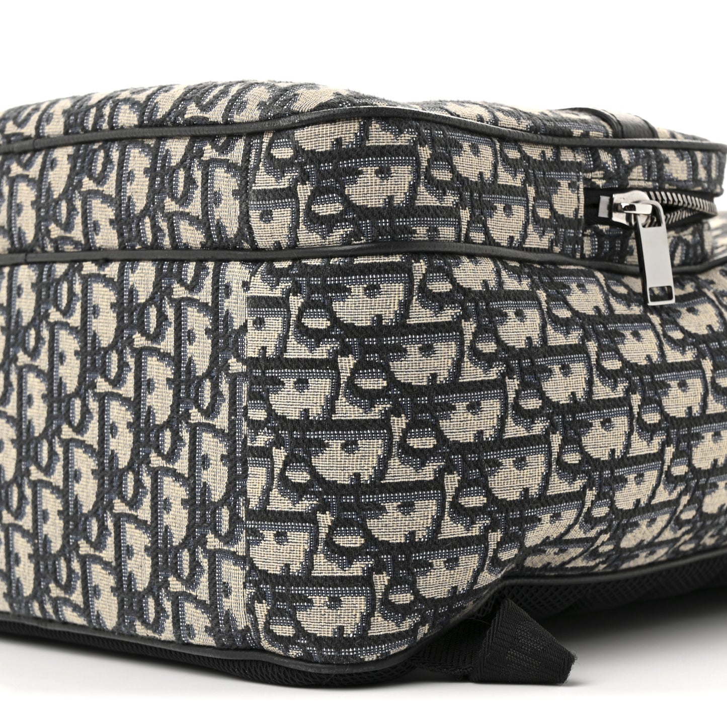 Oblique Calfskin Rider Backpack Beige Black