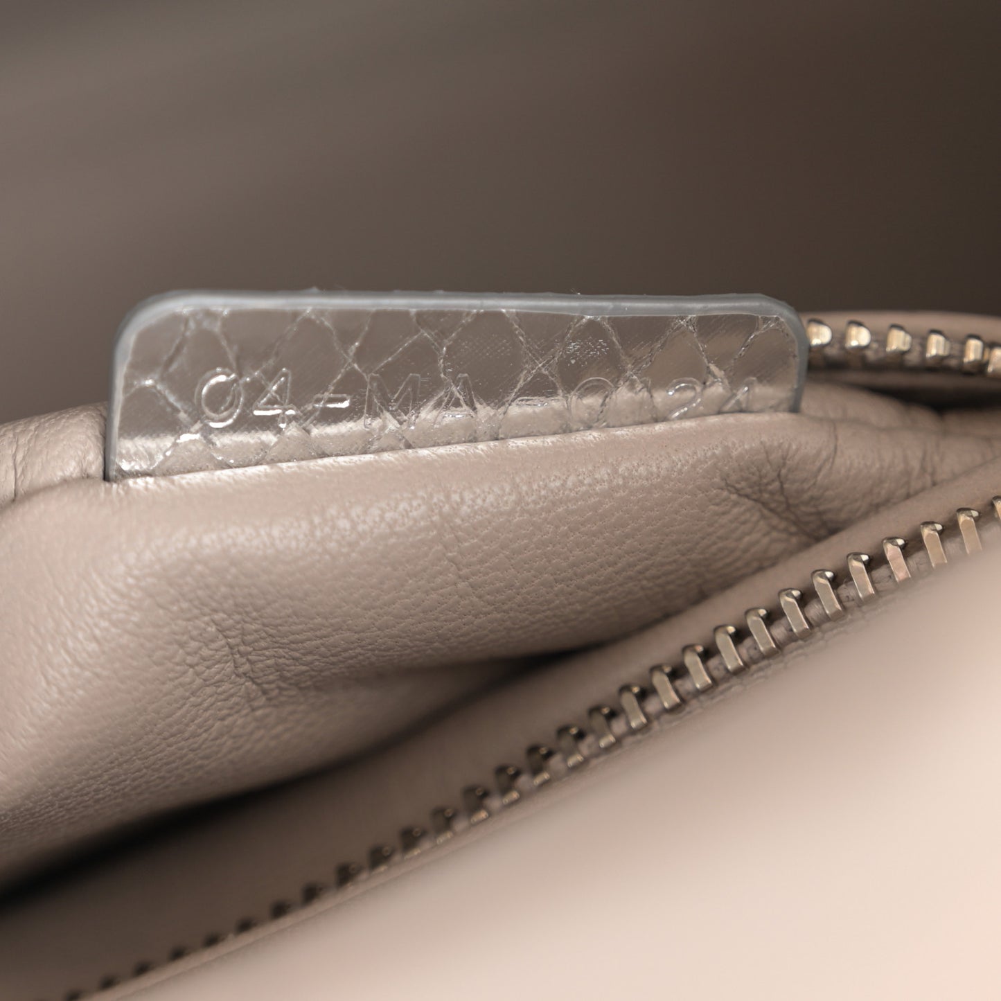 Metallic Snakeskin Mini Lady Dior Silver