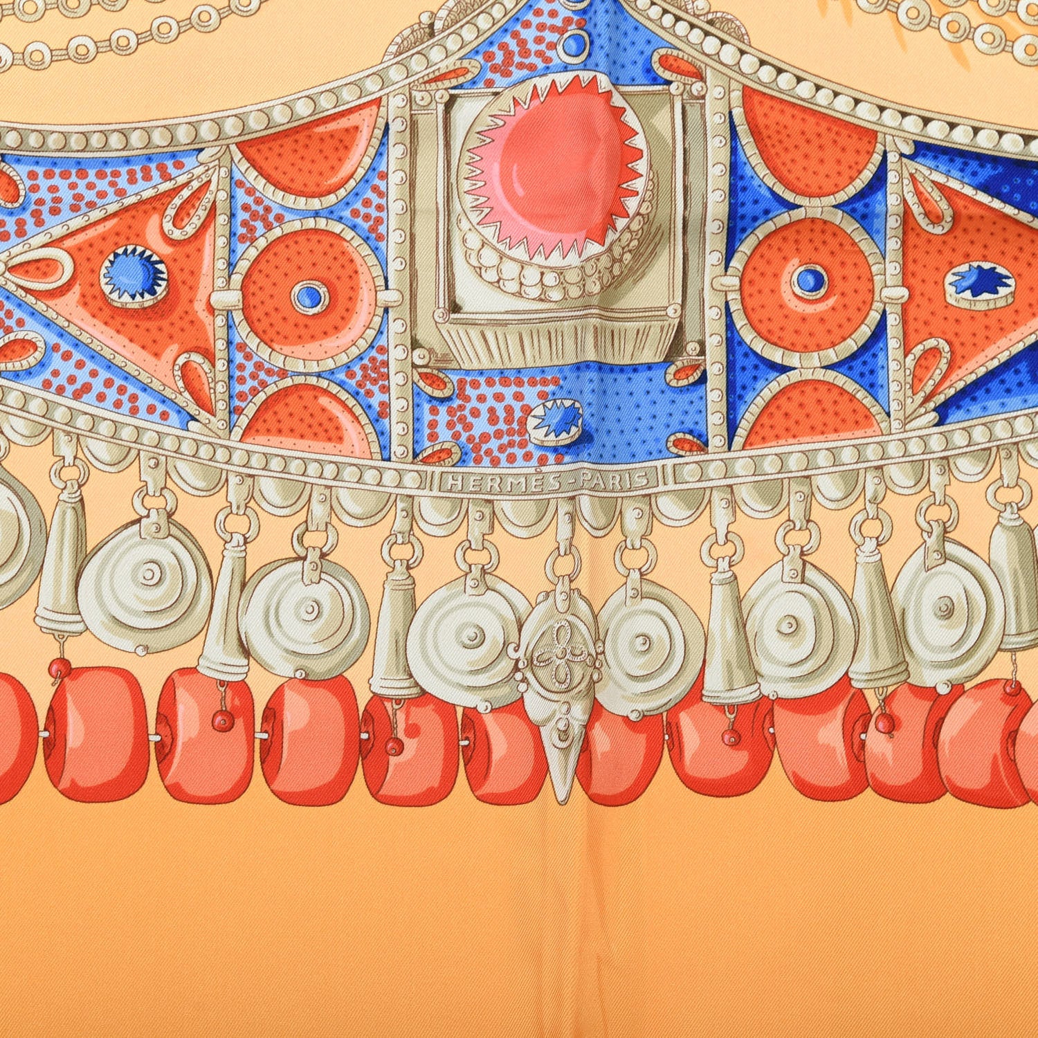 Hermes Silk Terres Precieuses Scarf 90 3 of 7