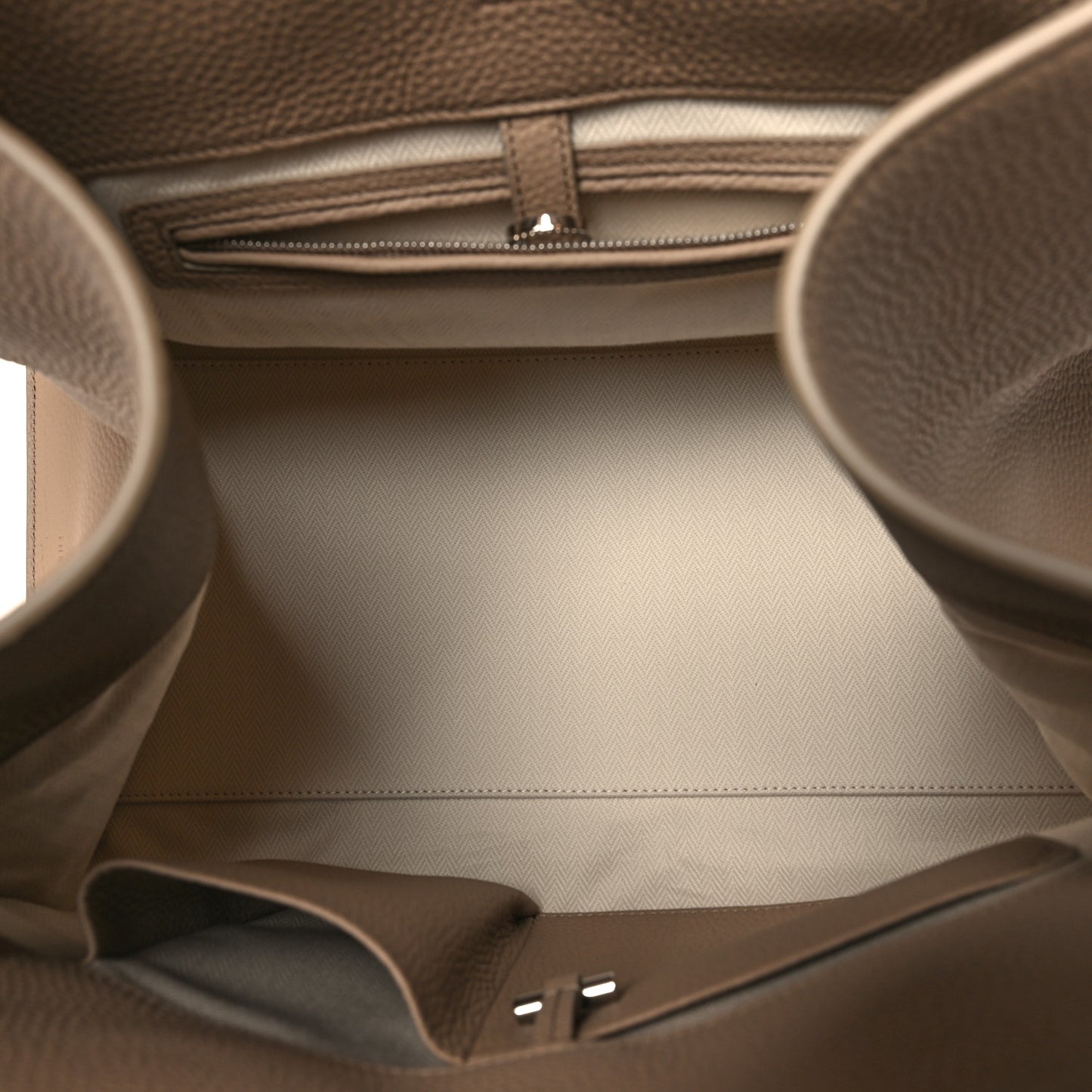 Matte Grained Calfskin Soft Margaux 15 Dark Taupe