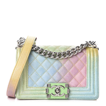Chanel Caviar Quilted Small Cuba Rainbow Boy Flap Multicolor 1 of 11