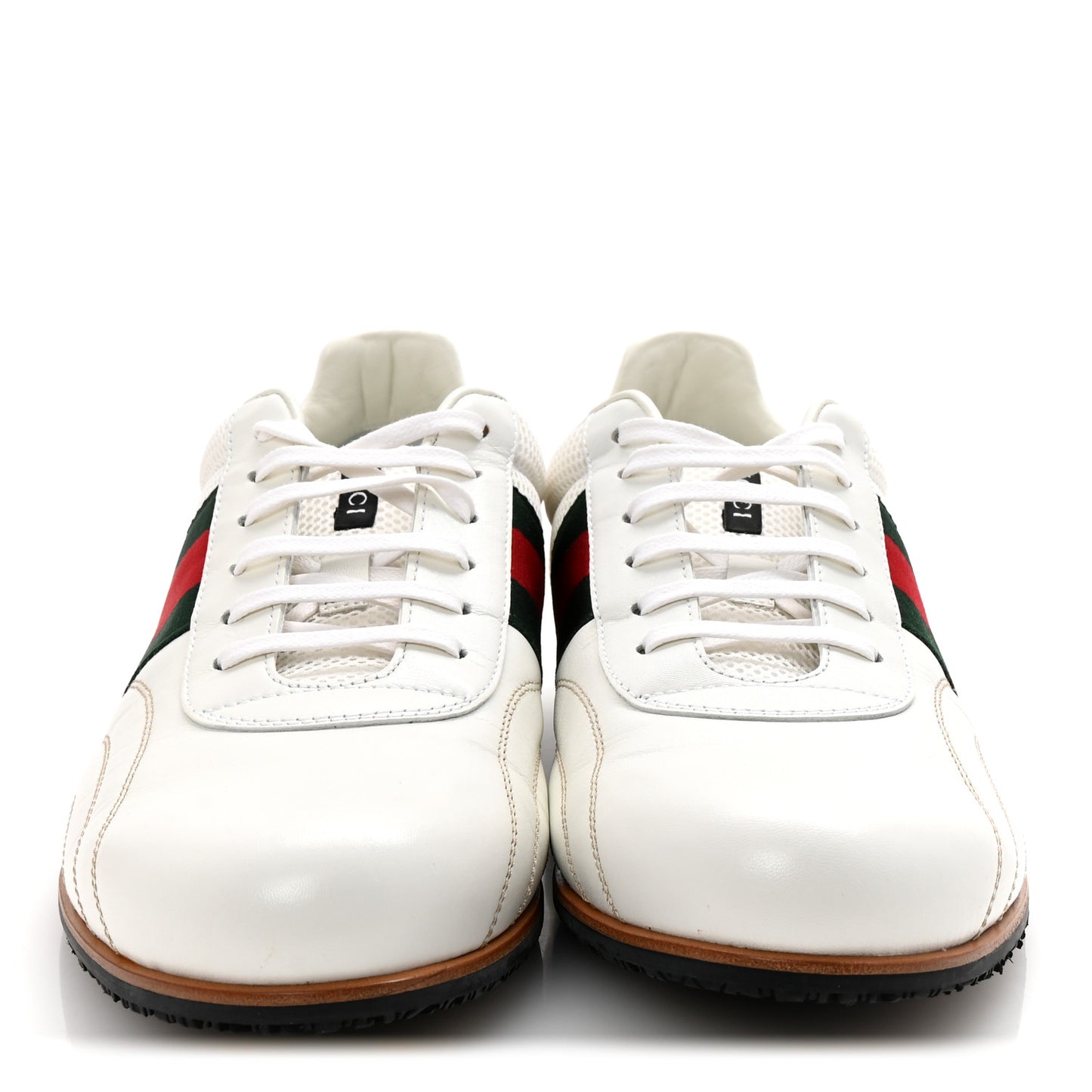 Calfskin Mens Web Sneakers 10 White