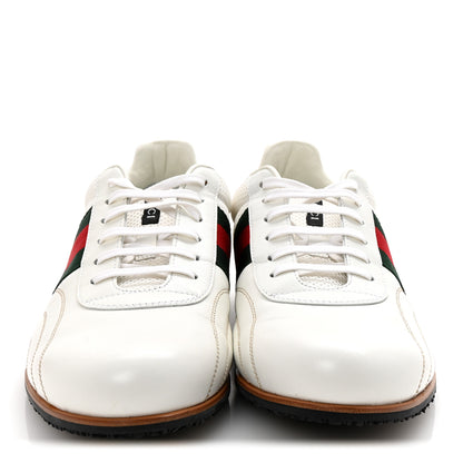 Gucci Calfskin Mens Web Sneakers 10 White 3 of 10