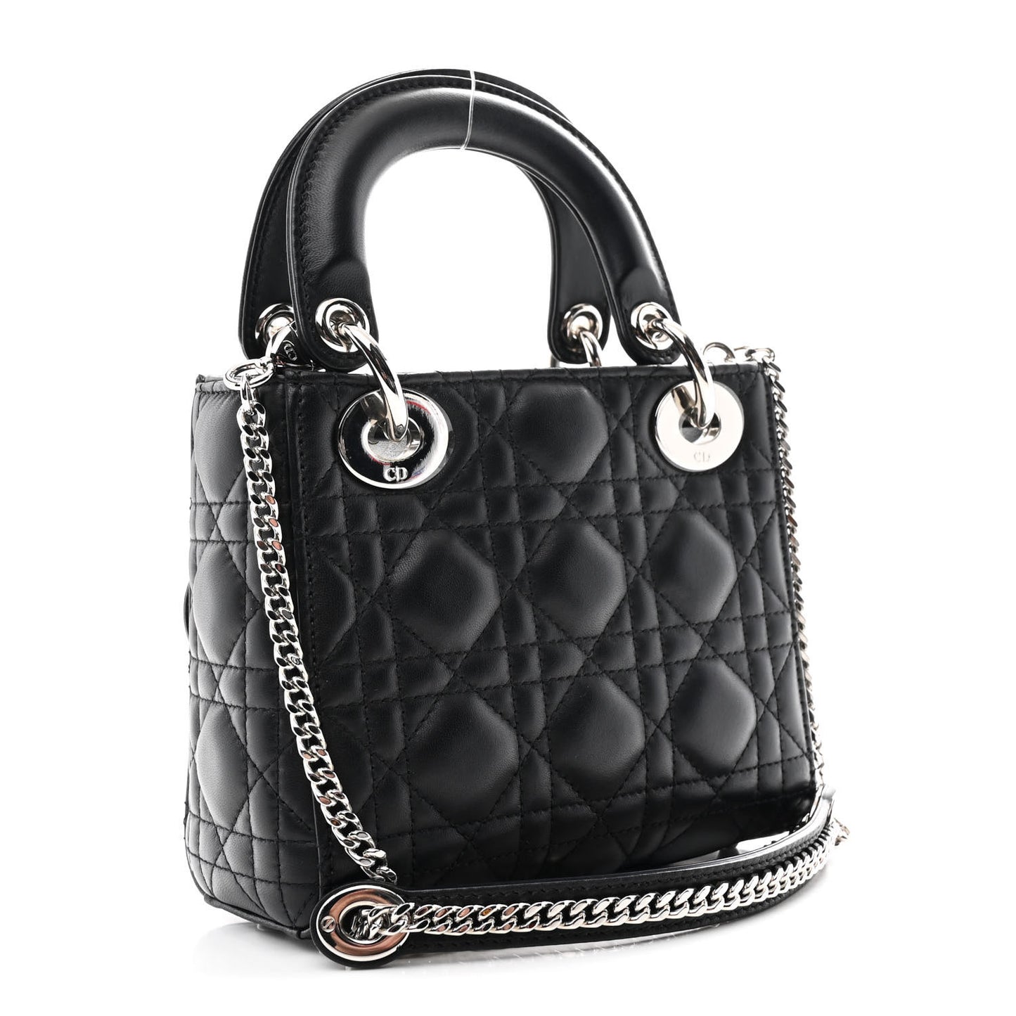 Lambskin Cannage Mini Lady Dior Black