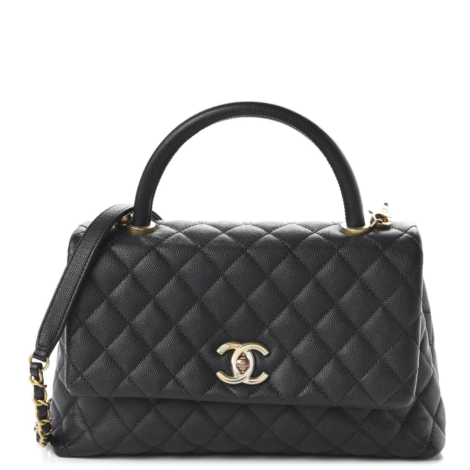 Chanel Caviar Quilted Small Coco Handle Flap Black 1 of 10