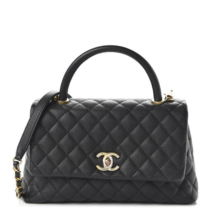 Chanel Caviar Quilted Small Coco Handle Flap Black 1 of 10