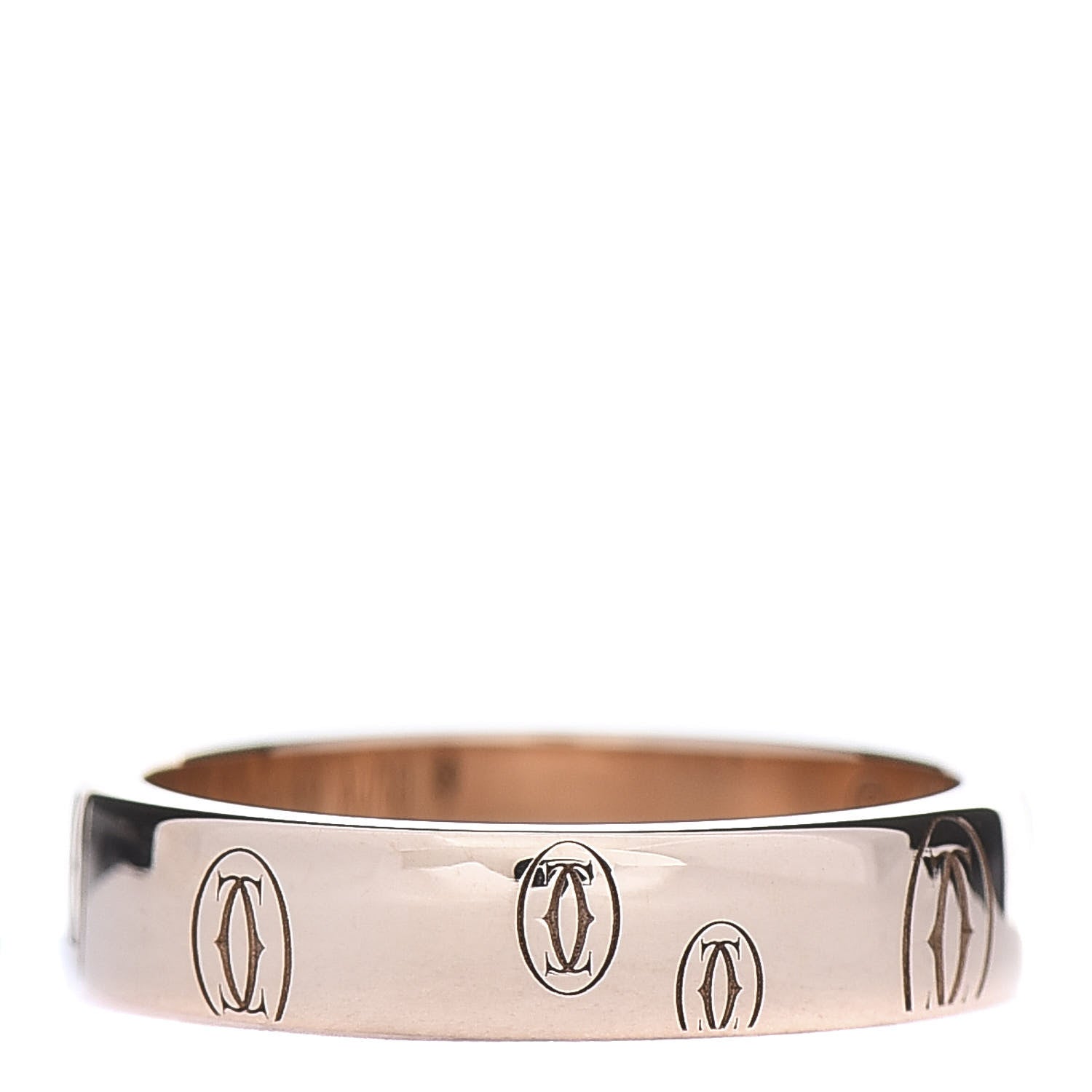 Cartier 18K Pink Gold 4mm Happy Birthday Band Ring 48 4.5 3 of 4