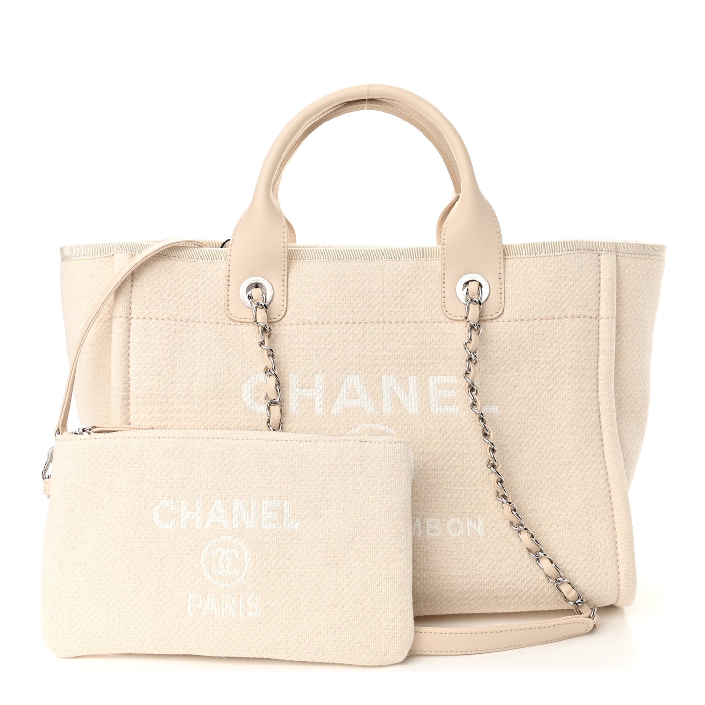 Mixed Fibers Small Deauville Tote White