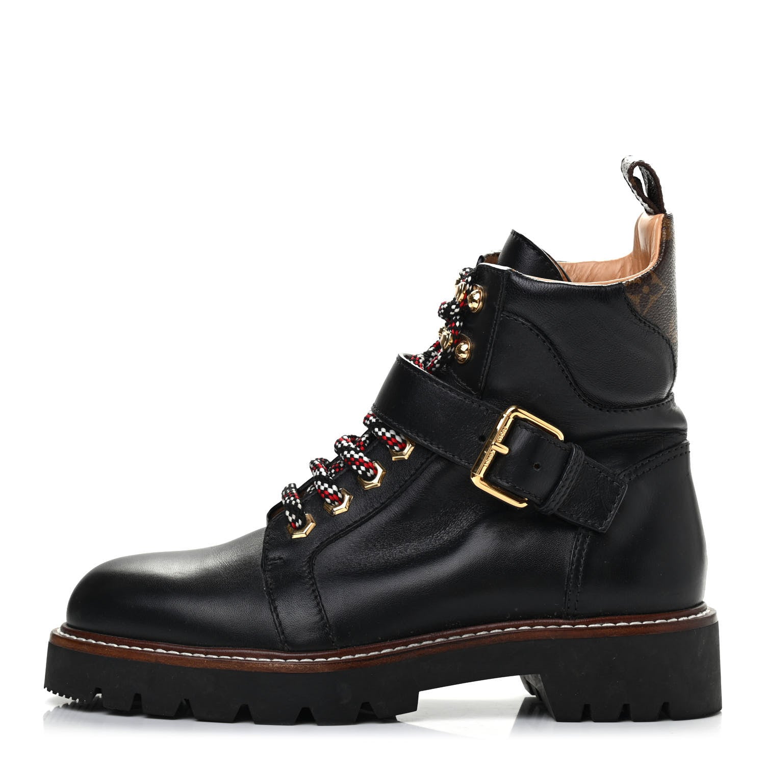 Louis Vuitton Calfskin Territory Ranger Combat Boots 37 Black 1 of 9