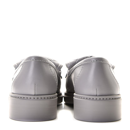 Chanel Lambskin Quilted CC Turnlock Loafers 36.5 Grey 14 of 20
