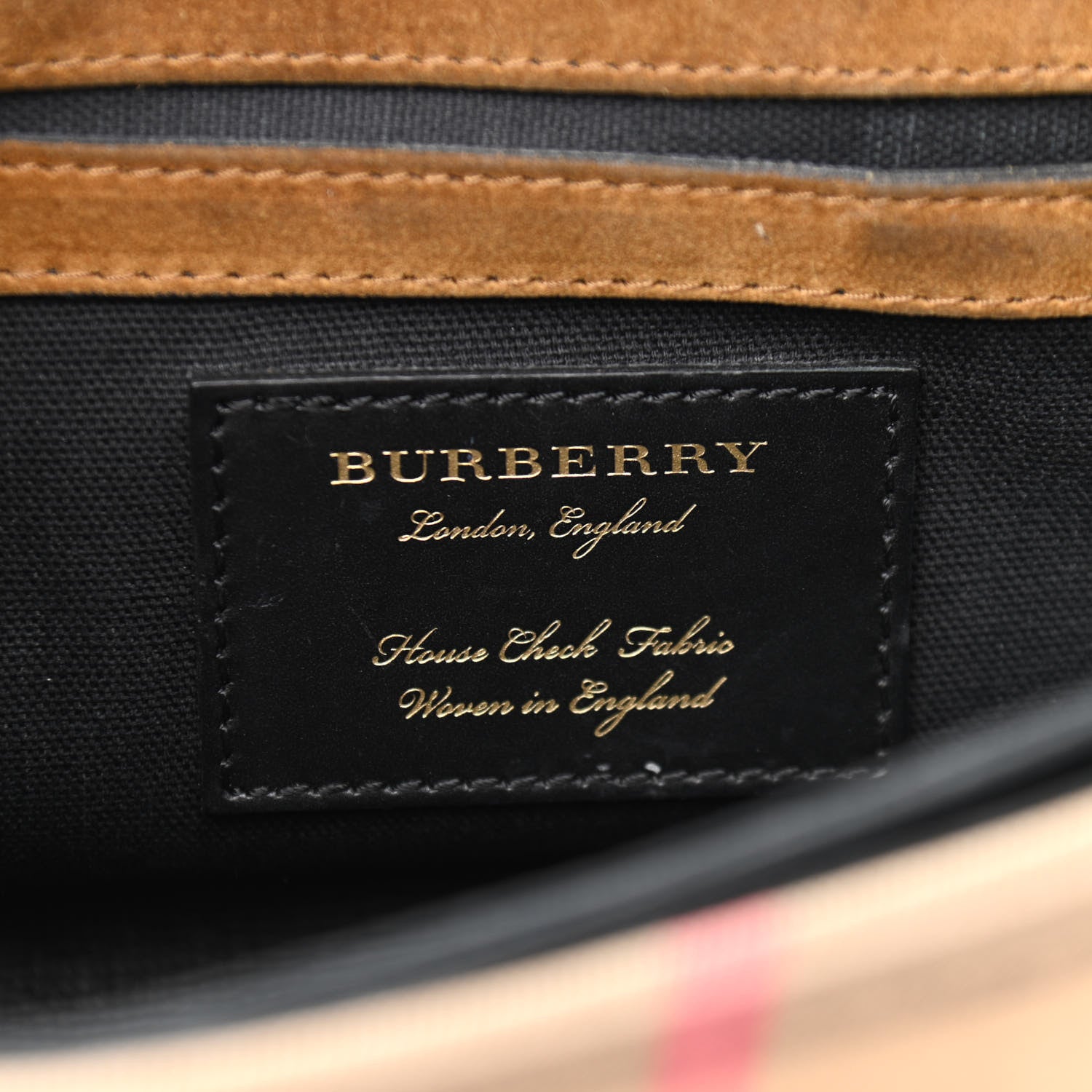 Burberry Derby Calfskin House Check Small Macken Crossbody Bag Black 6 of 16