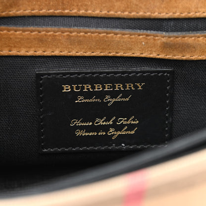 Burberry Derby Calfskin House Check Small Macken Crossbody Bag Black 6 of 16