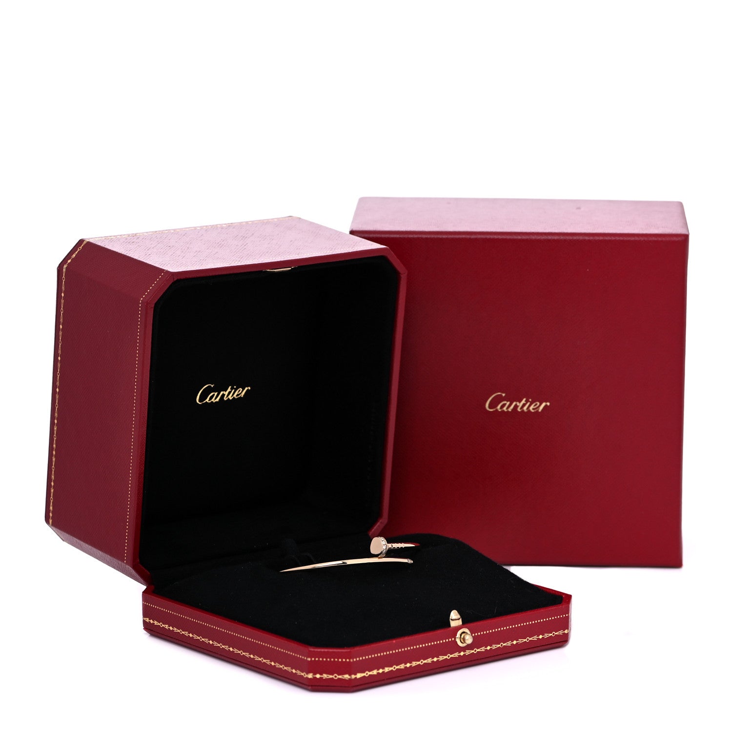 Cartier 18K Yellow Gold Diamond Small Juste Un Clou Bracelet 17 6 of 7