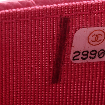 Chanel Caviar Quilted Flap Card Holder Wallet Pink 8 of 9