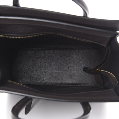 Celine Drummed Calfskin Nano Luggage Brown 5 of 20