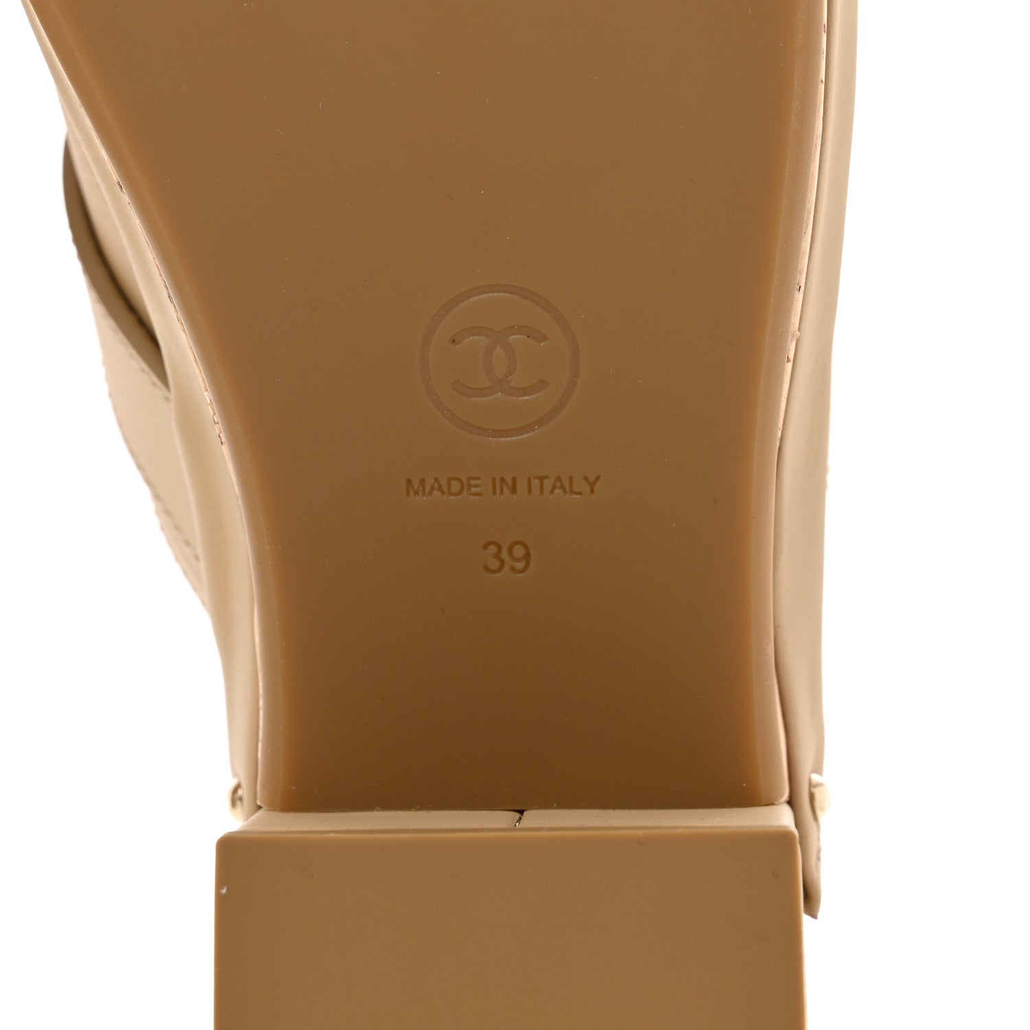 Chanel Calfskin CC Turn Lock Clogs 39 Beige 8 of 8