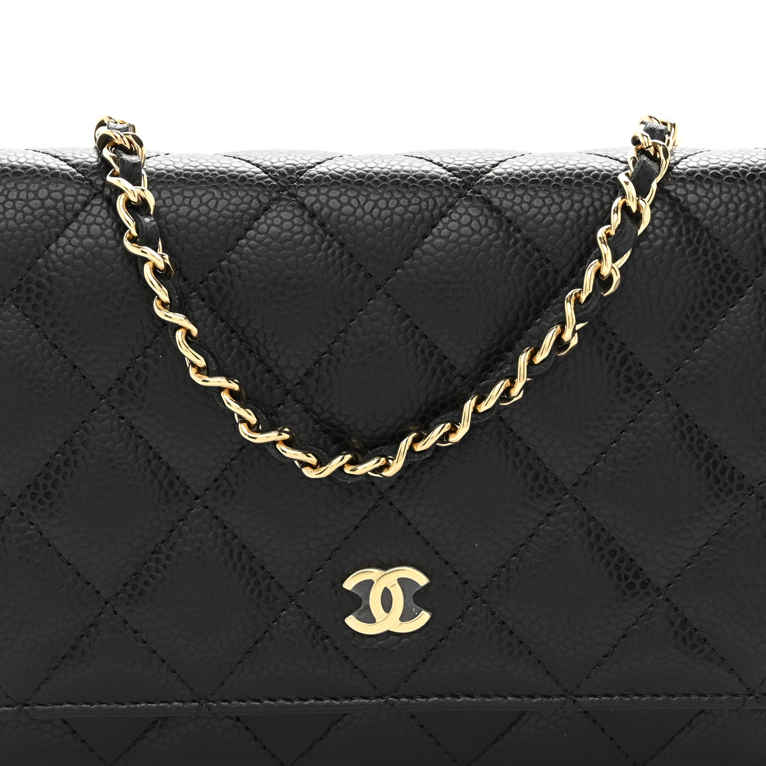 Chanel Caviar Quilted Wallet On Chain WOC Black 9 of 12