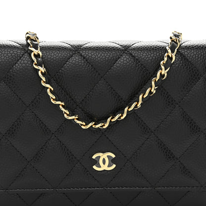Chanel Caviar Quilted Wallet On Chain WOC Black 9 of 12