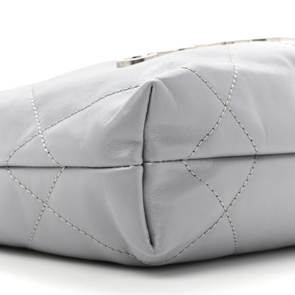 Chanel Shiny Calfskin Quilted Mini Chanel 22 Grey 10 of 10