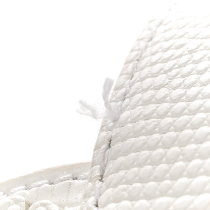 Alaia Lizard Embossed Calfskin Flower Applique Bucket Bag White 12 of 17