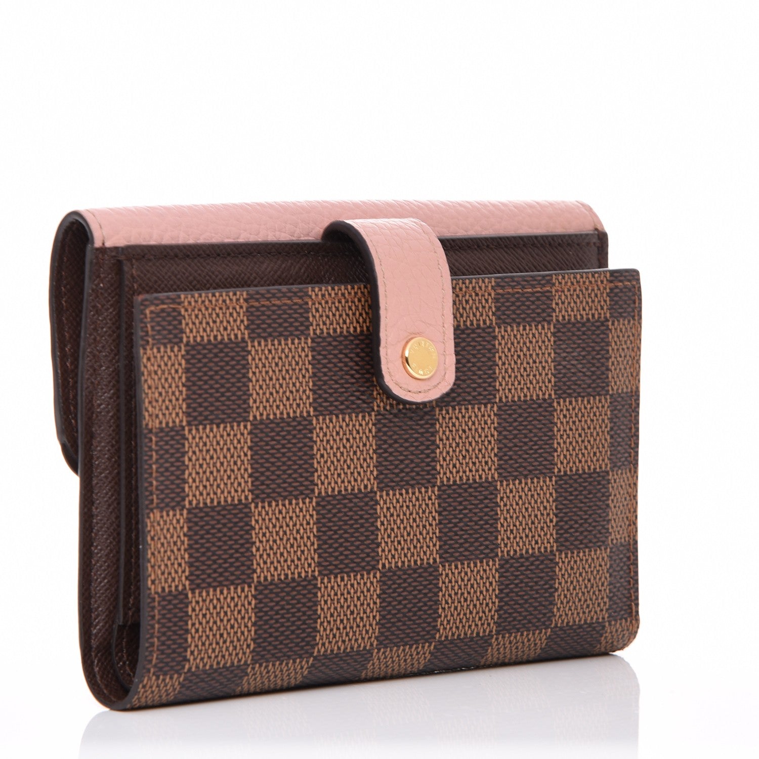 Louis Vuitton Damier Ebene Normandy Compact Wallet Rose Ballerine 3 of 7
