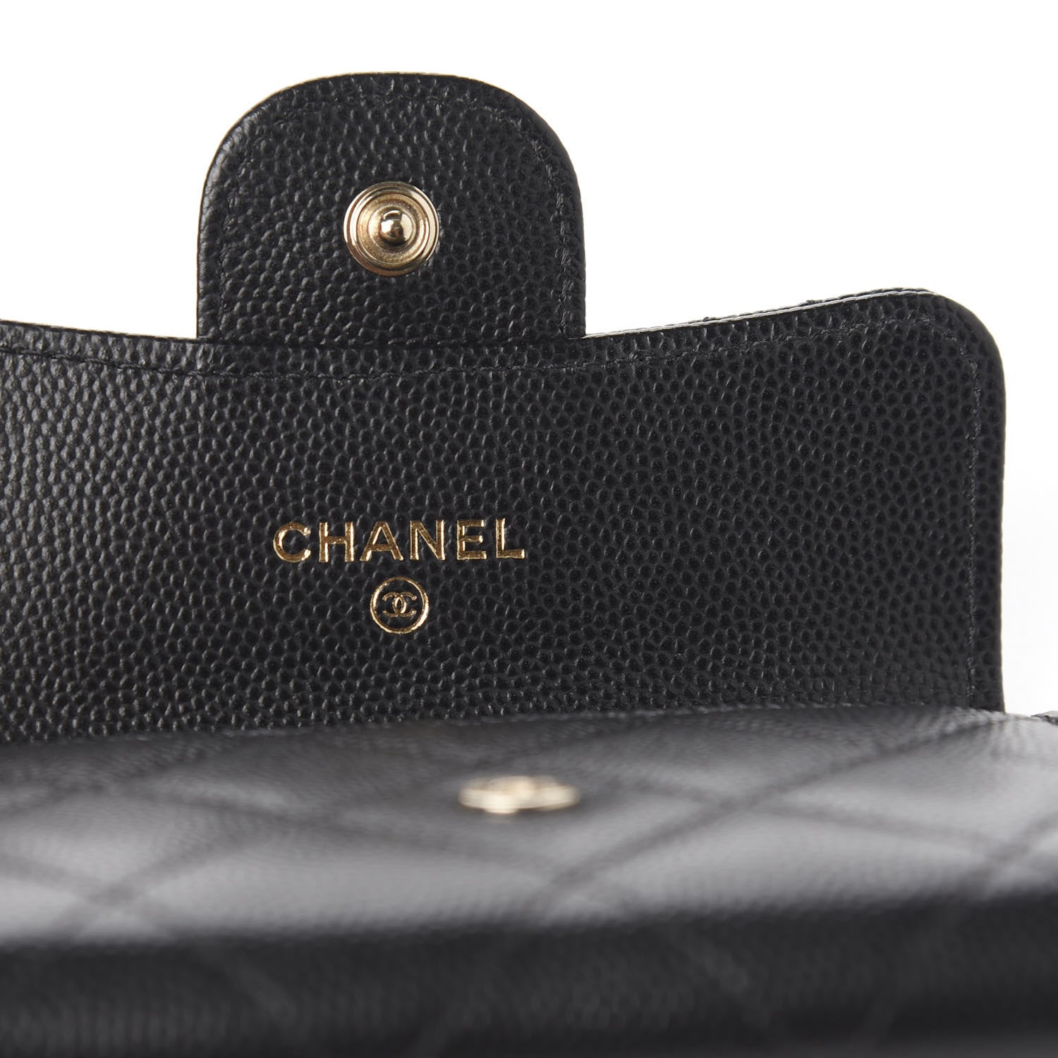 Chanel Caviar Quilted Flap Card Holder Wallet Black 5 of 8