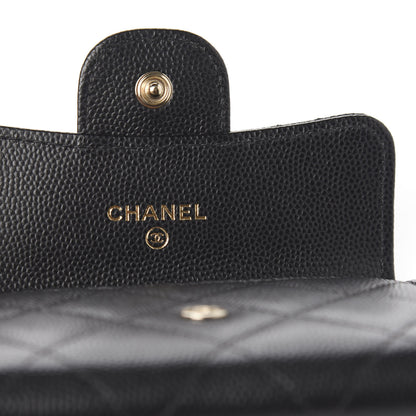 Chanel Caviar Quilted Flap Card Holder Wallet Black 5 of 8