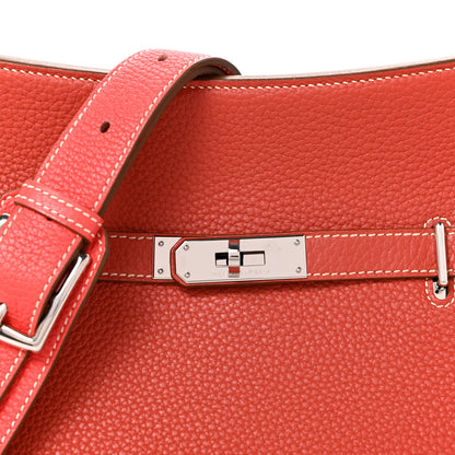 Hermes Taurillon Clemence Bi-Color Jypsiere 28 Sanguine Bougainvillea 8 of 16