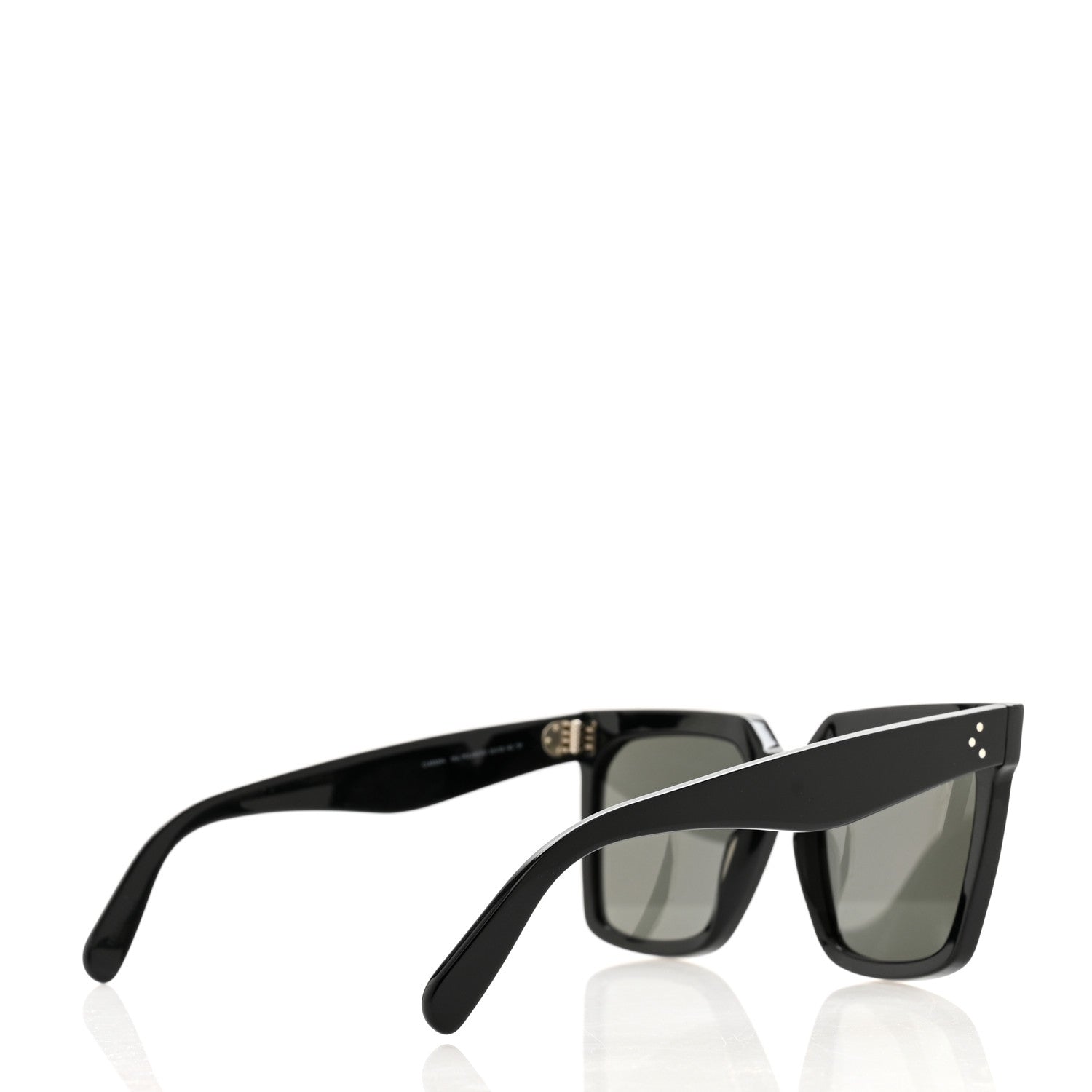 Celine Acetate Polarized Oversized Sunglasses CL4055IN Black 4 of 7