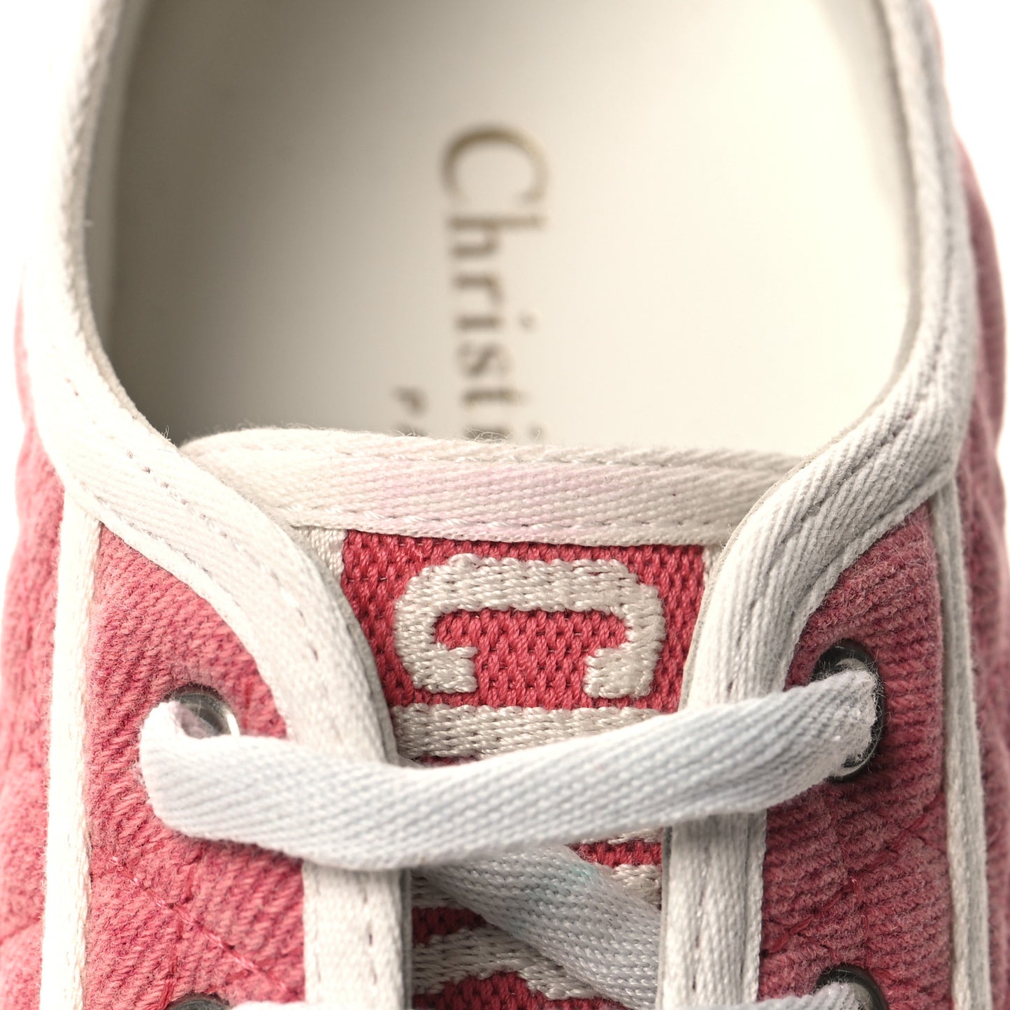 Canvas Walk 'N' Dior Low Top Sneakers 37 Taffy Pink