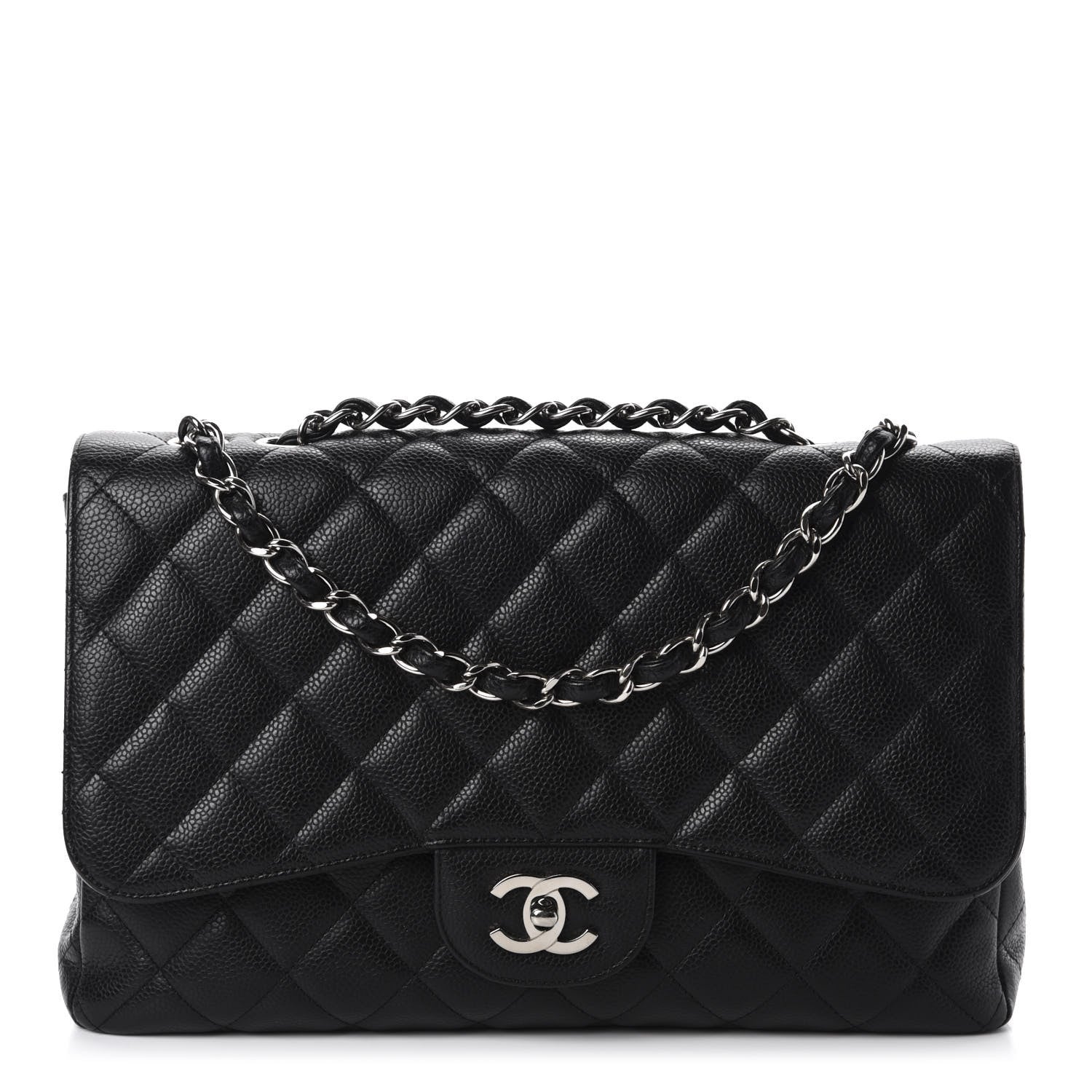 Chanel Caviar Quilted Jumbo Single Flap Black 1 of 11