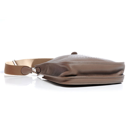 Hermes Taurillon Clemence Evelyne III GM Etoupe 4 of 9