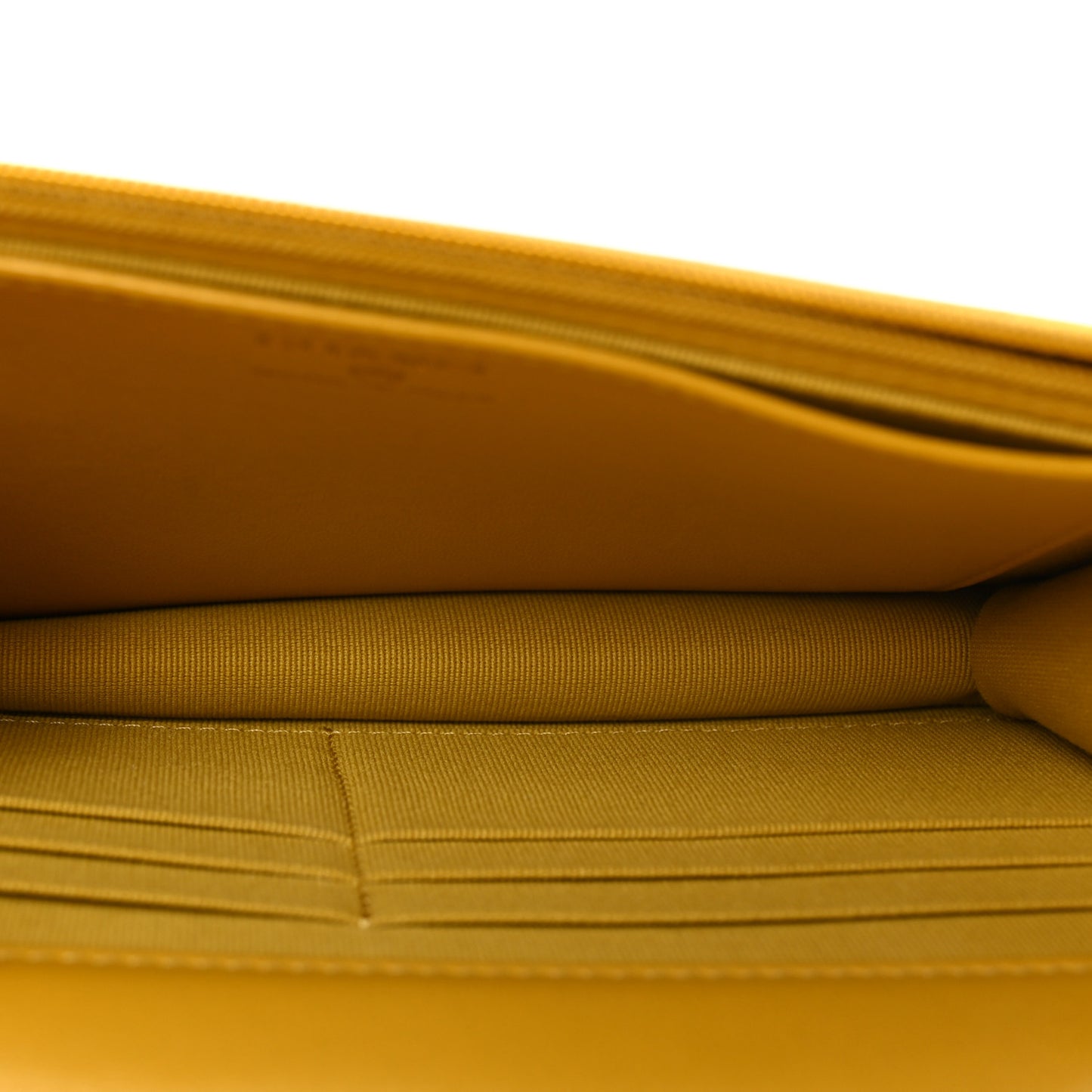 Lambskin Quilted Top Handle Wallet On Chain WOC Yellow