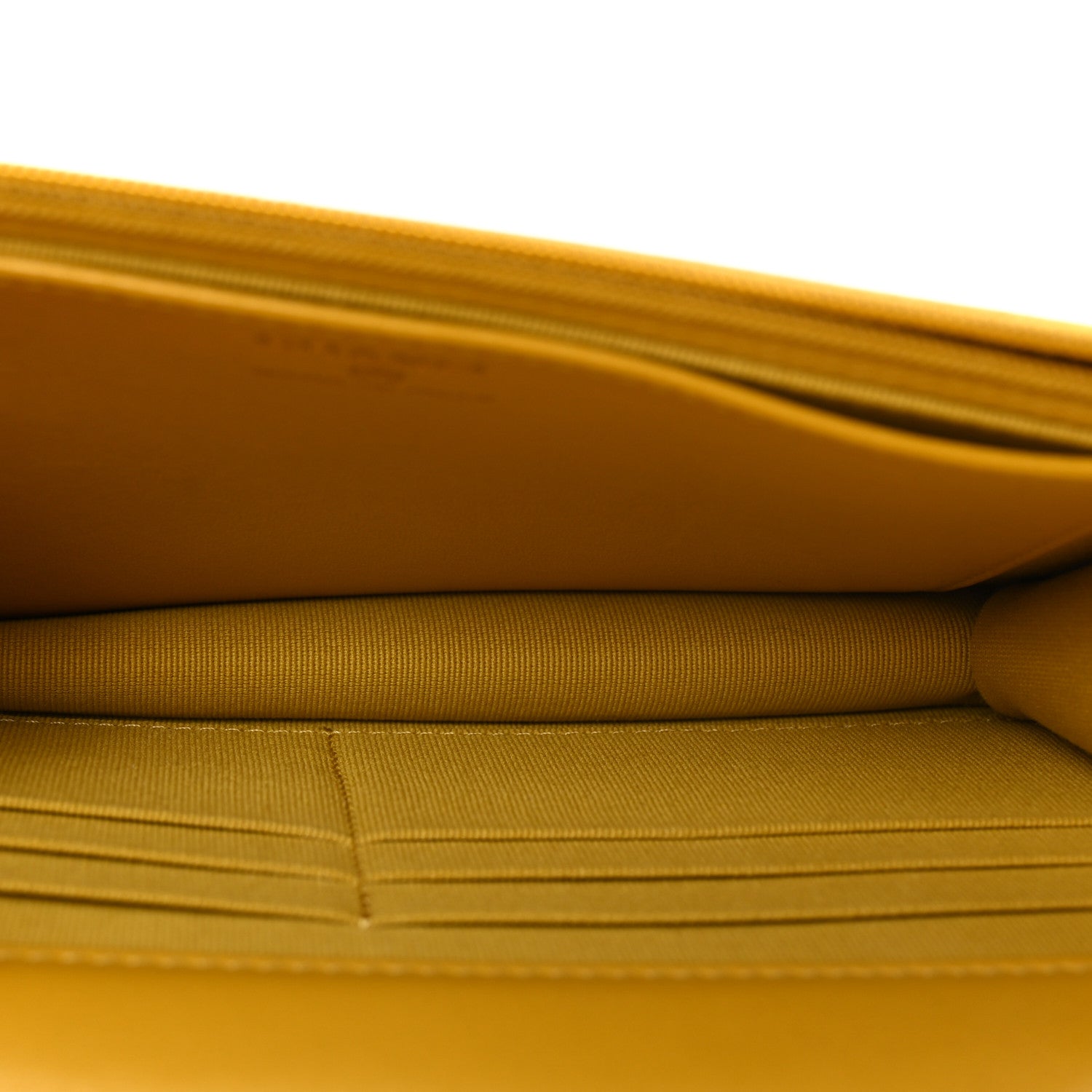 Chanel Lambskin Quilted Top Handle Wallet On Chain WOC Yellow 5 of 11