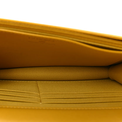 Chanel Lambskin Quilted Top Handle Wallet On Chain WOC Yellow 5 of 11